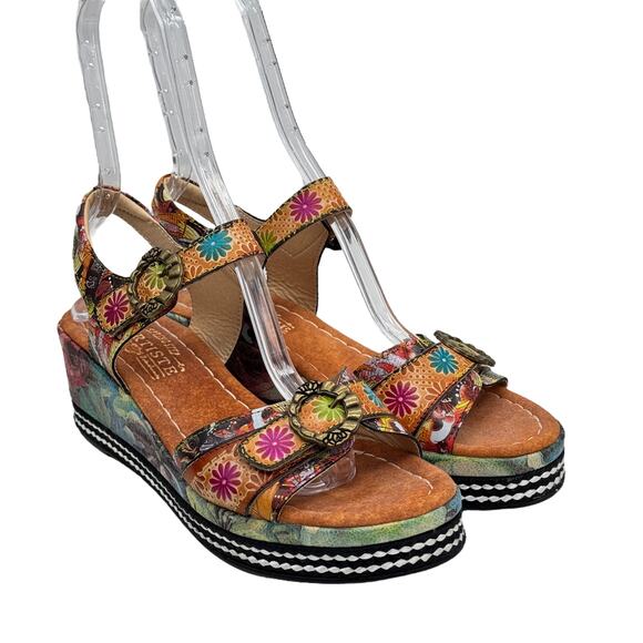 L'Artiste Spring Step Whimsy Sandal Vanille Camel Flavour SZ 40 9 Women's Pink - Picture 2 of 14